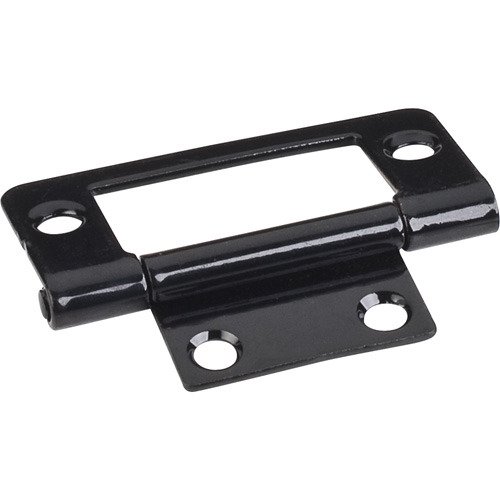 2" Fixed Pin Flat Back Non-mortise Hinge in Black