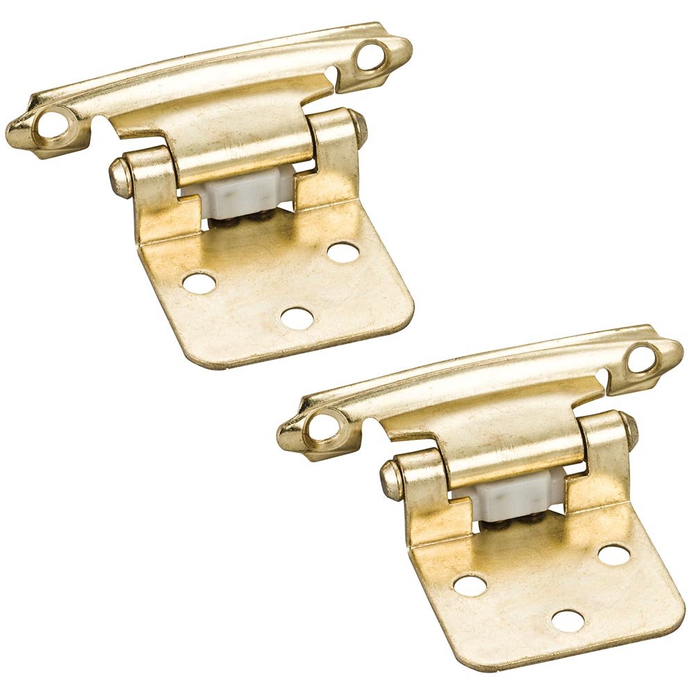 Flush Hinge 1Pair in Polished Brass (PAIR)