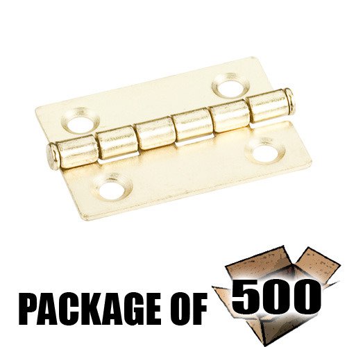 (500 PACK) 1-1/2" x 1-1/16" Butt Hinge in Polished Brass