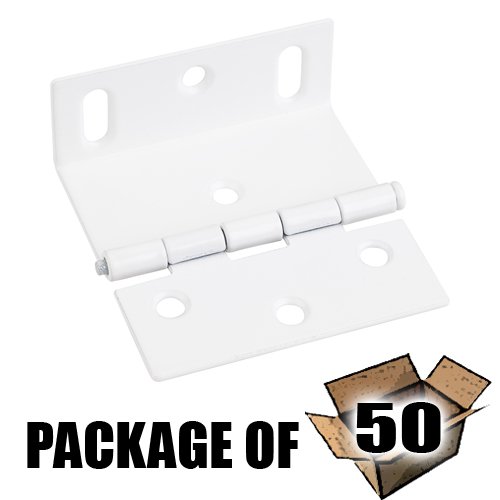 (50 PACK) 2-1/2" Wrap Around with Large Slotted Holes in Bright White