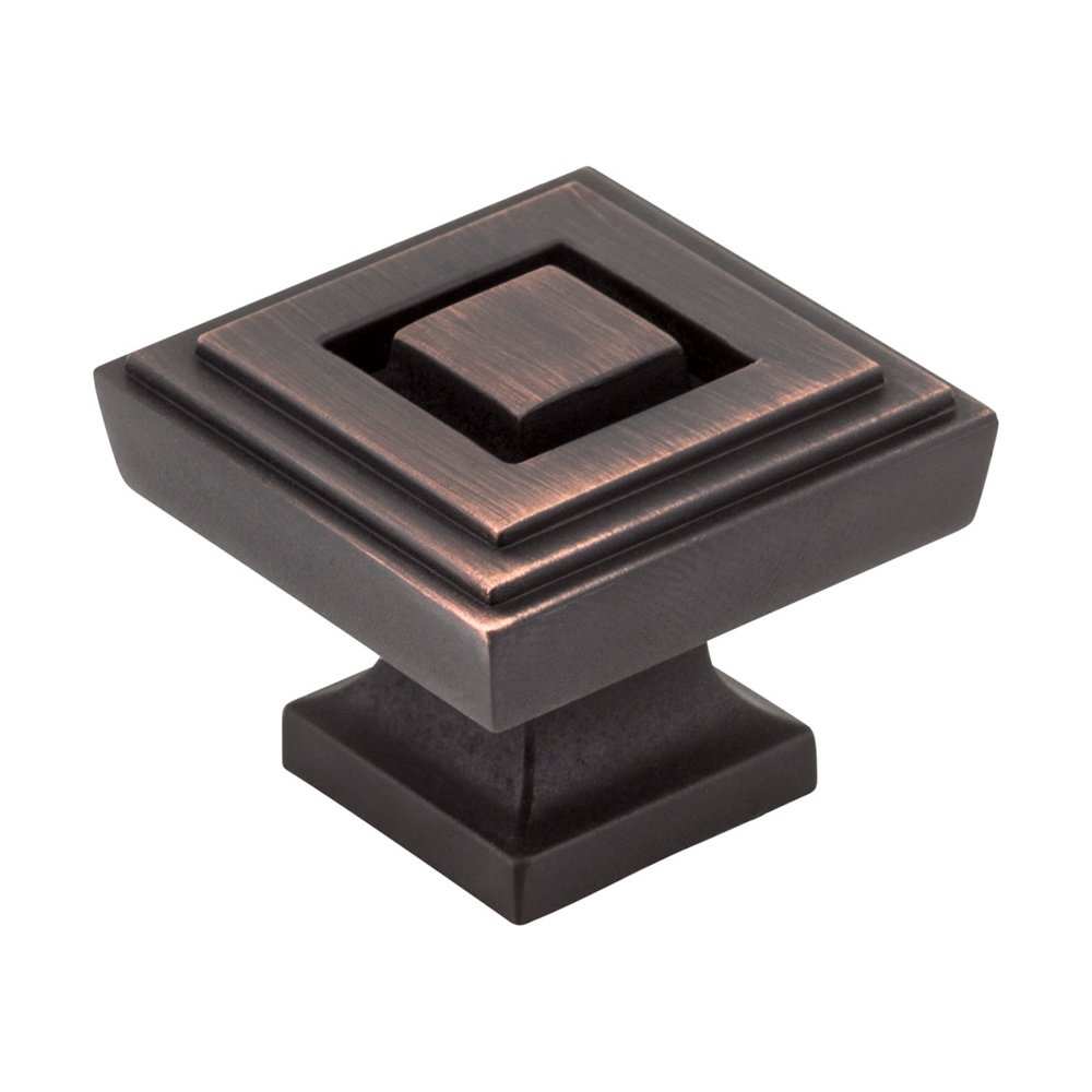 1 1/4" Square Knob in Brushed Oil Rubbed Bronze