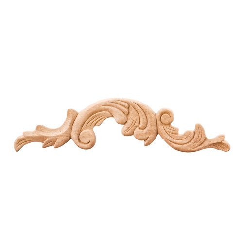 3" Left Acanthus Traditional Applique in Cherry Wood