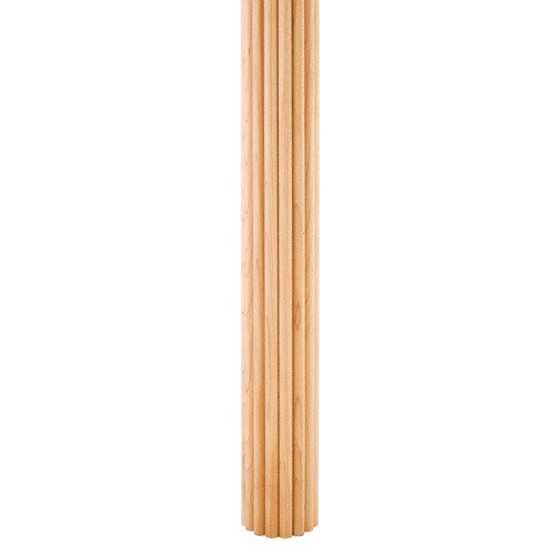 42" x 1-1/2" Column Moulding Half Round Reed Pattern in Maple Wood