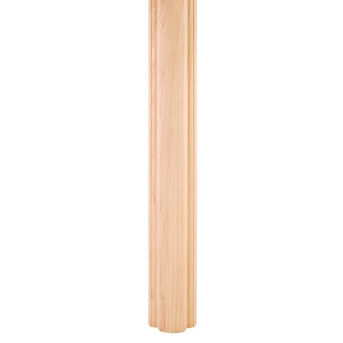 42" x 1-1/2" Column Moulding Half Round Smooth Pattern in Alder Wood