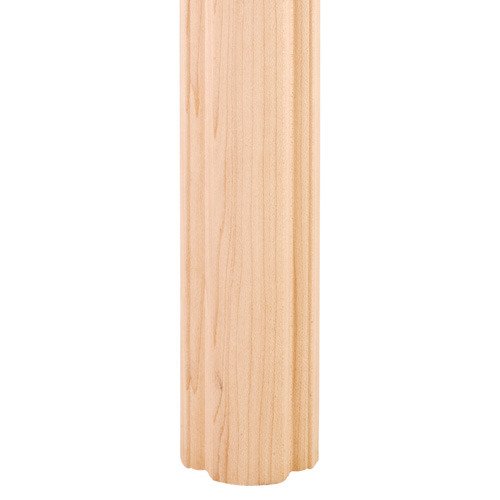 36" x 2-1/2" Column Moulding Half Round Smooth Pattern in Alder Wood