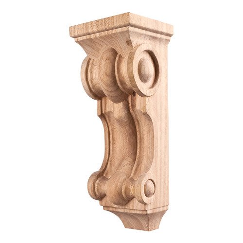 14" Romanesque Transitional Corbel in Rubberwood Wood