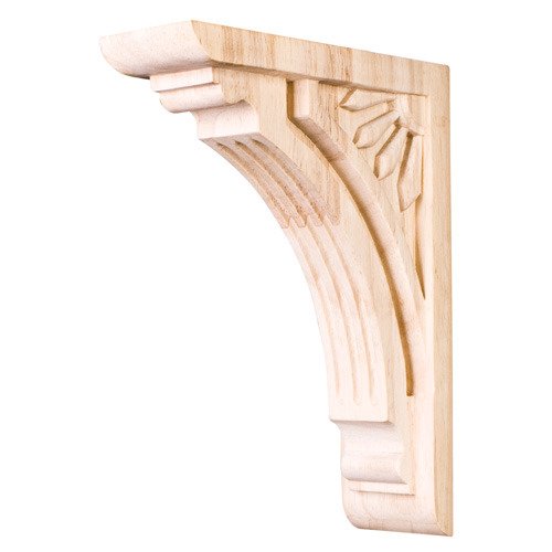 8" Art Deco Corbel in Alder Wood