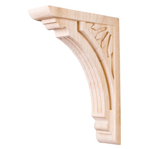 10" Art Deco Corbel in Alder Wood
