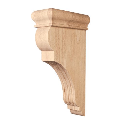 Fluted Traditional Corbel in Rubberwood Wood
