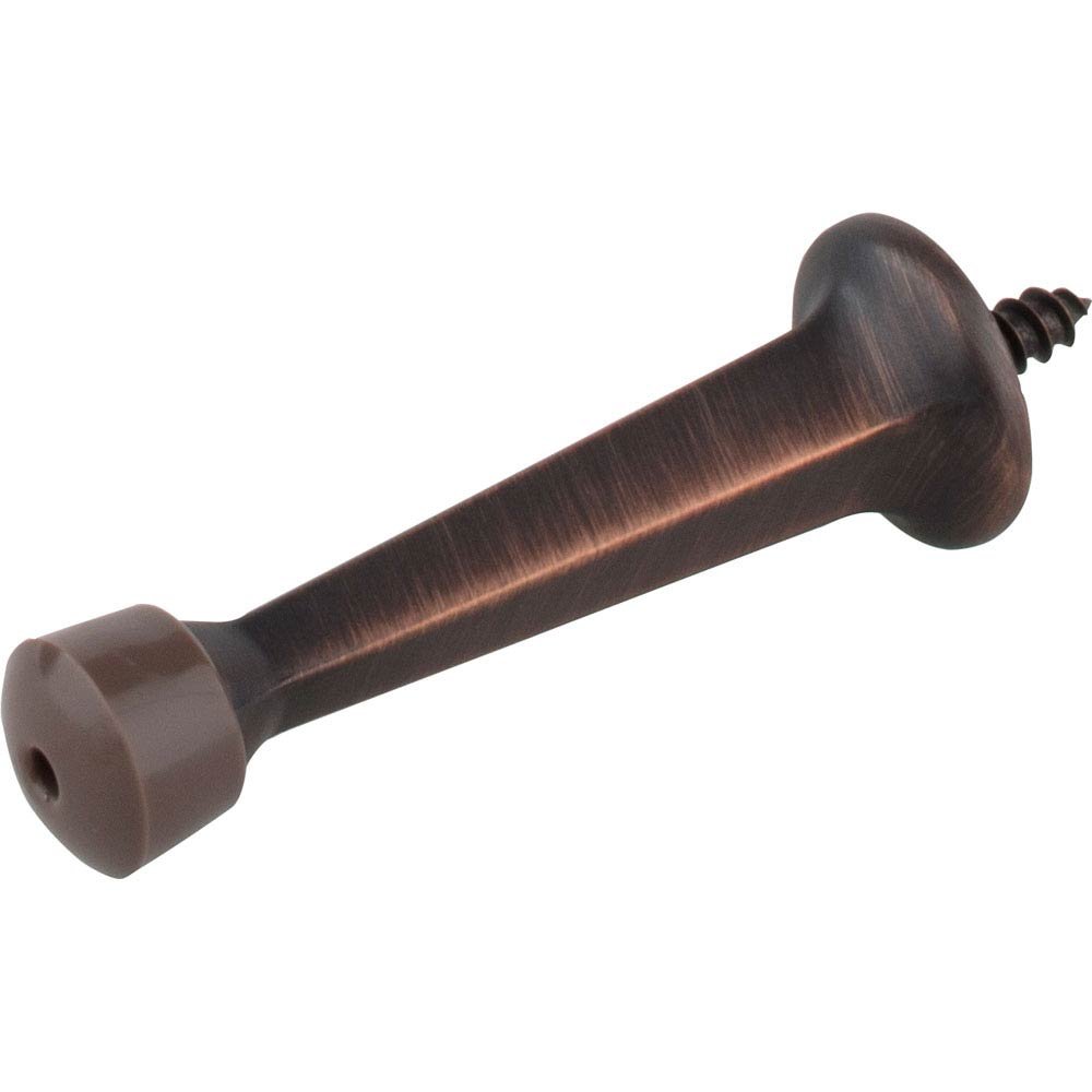 Solid Door Stop with Fixed Screw Attachment in Brushed Oil Rubbed Bronze