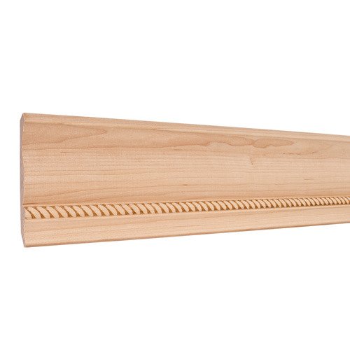 4-1/4 x 1/2" Rope Embossed Moulding in Hard Maple Wood (8 Linear Feet)