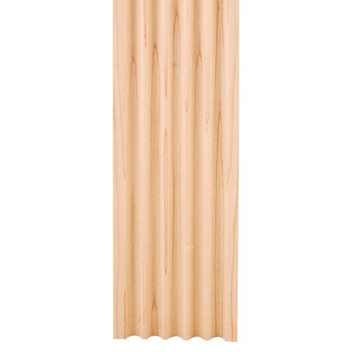 96" x 3" X 5/8" Fluted Moulding in Maple Wood (8 Linear Feet)