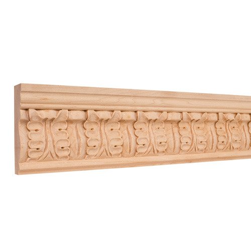 3 3/4" Acanthus Traditional Hand Carved Mouldings in Cherry Wood (8 Linear Feet)