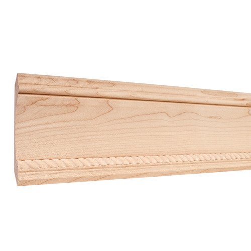 4-7/8" x 3/4" Crown Moulding with 1/2" Rope in Alder Wood (8 Linear Feet)