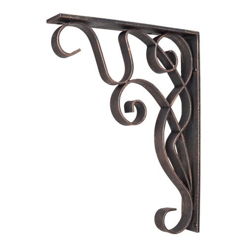 Metal (Iron) Art Nouveau Bar Bracket in Brushed Oil Rubbed Bronze