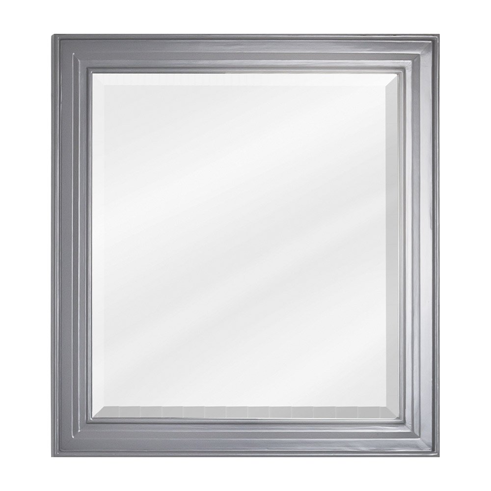 22" x 24" Mirror with Beveled Glass in Grey