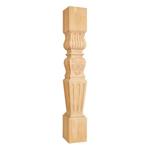5" x 35 1/2" x 5" Acanthus /Fluted Traditional Post in Cherry Wood