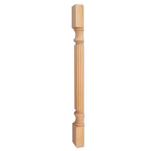 Wood Post with Reed Pattern (Island Leg) in Alder Wood