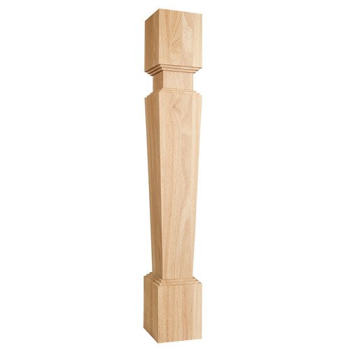Stacked Modern Post in Rubberwood Wood