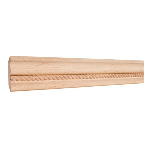 2-3/4" x 5/8" Crown Moulding with 1/2" Rope in Cherry Wood (8 Linear Feet)