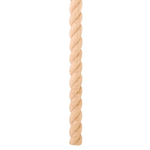 5/8" Rope Moulding Half Round in Maple Wood (20 Each)