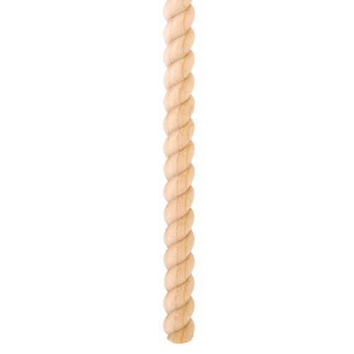 5/8" Tight Twist Rope Moulding Half Round in Maple Wood (20 Each)