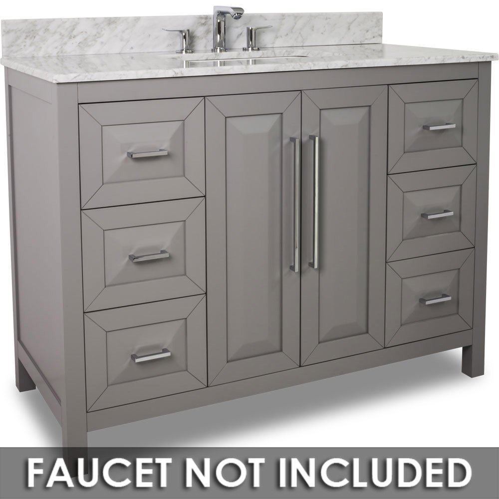 Vanity 48" x 22" x 36" in Grey with White Top