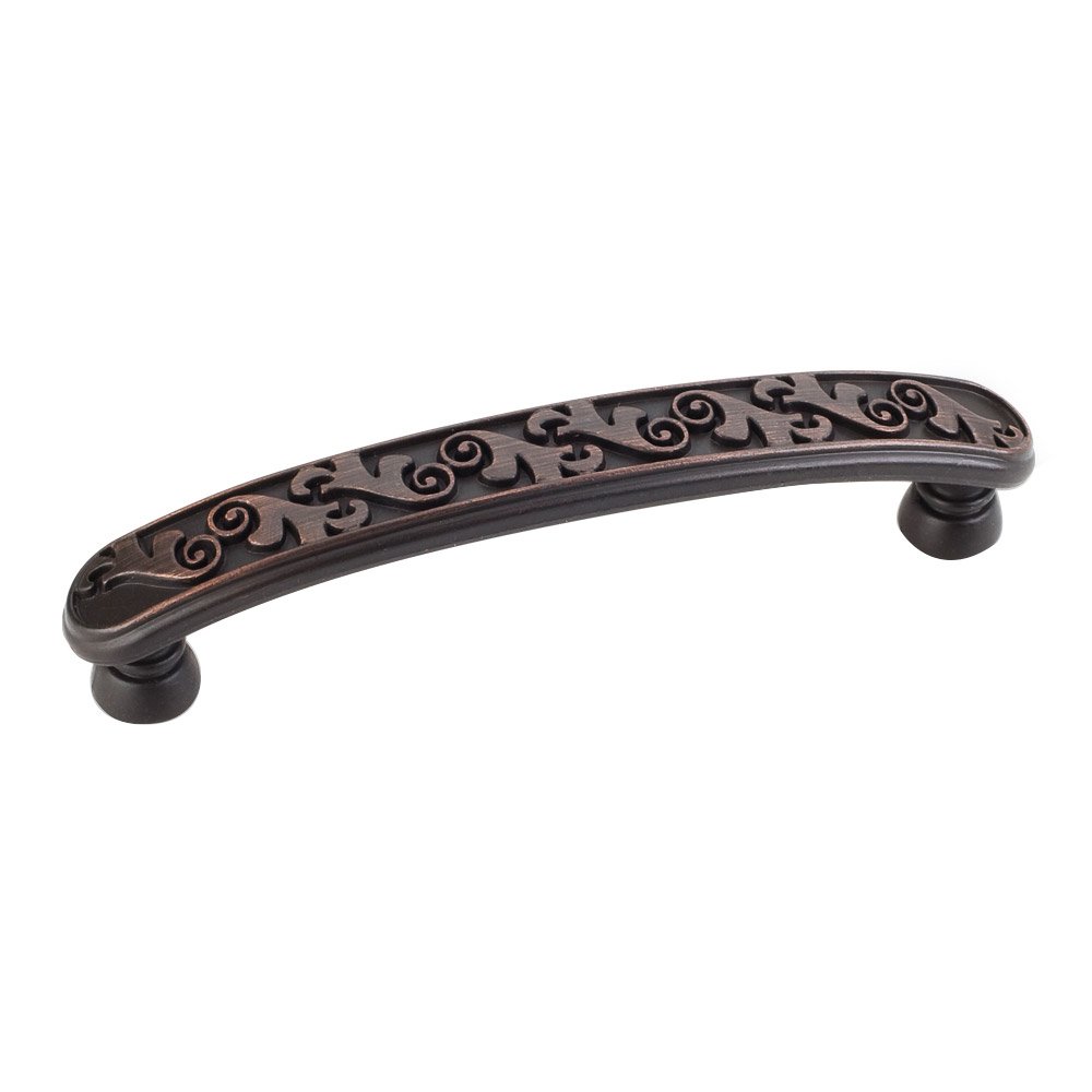 3 3/4" Centers Floral Pull in Brushed Oil Rubbed Bronze