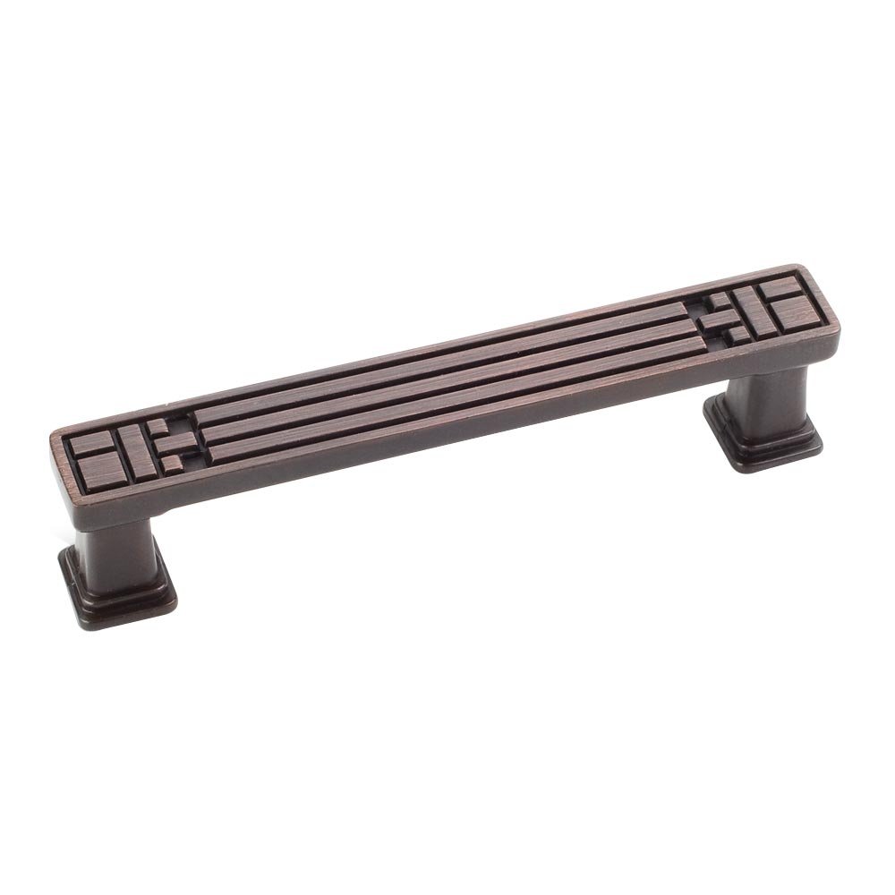 3 3/4" Centers Arts & Crafts Pull in Brushed Oil Rubbed Bronze