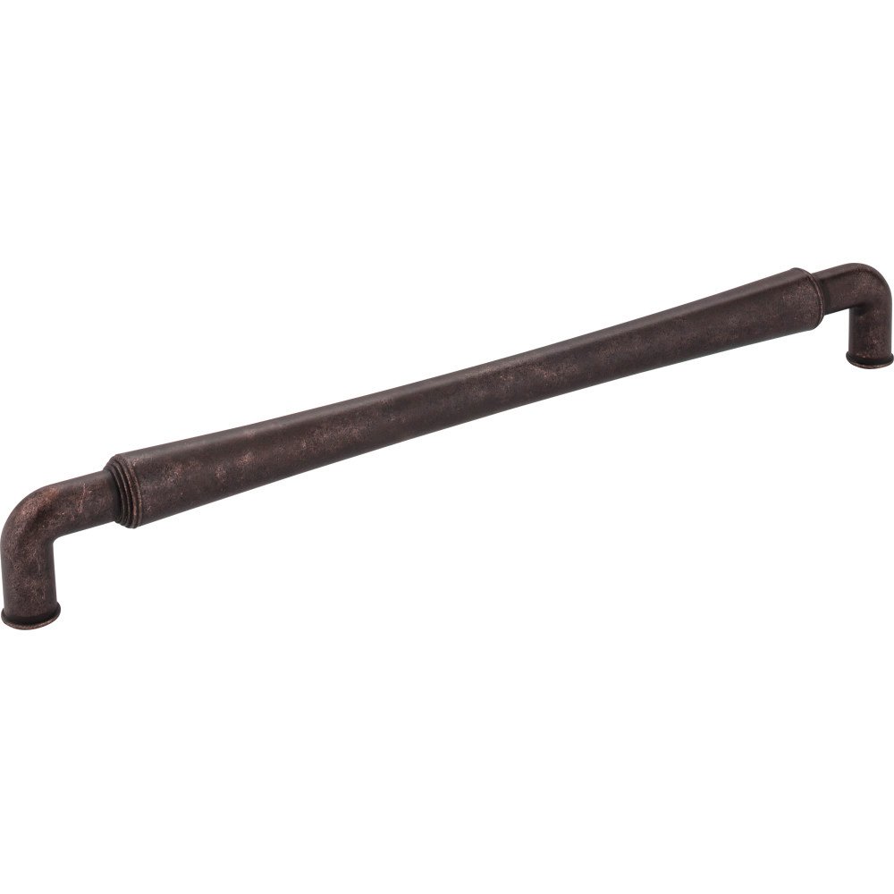 12" Centers Barrel Appliance Pull in Distressed Oil Rubbed Bronze