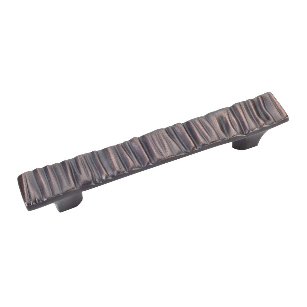3 3/4" Centers Ruched Pull in Brushed Oil Rubbed Bronze