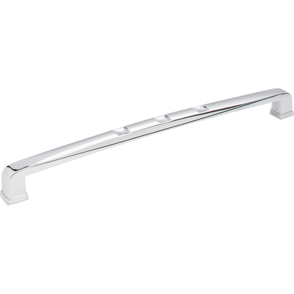 12" Centers Modern Cabinet Appliance Pull in Polished Chrome