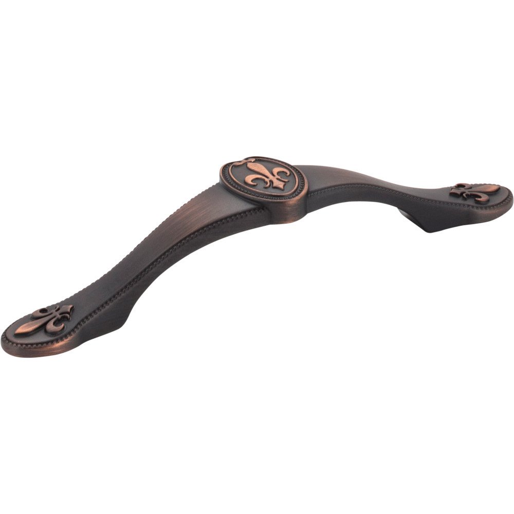 3 3/4" Centers Fleur de Lis Pull in Brushed Oil Rubbed Bronze