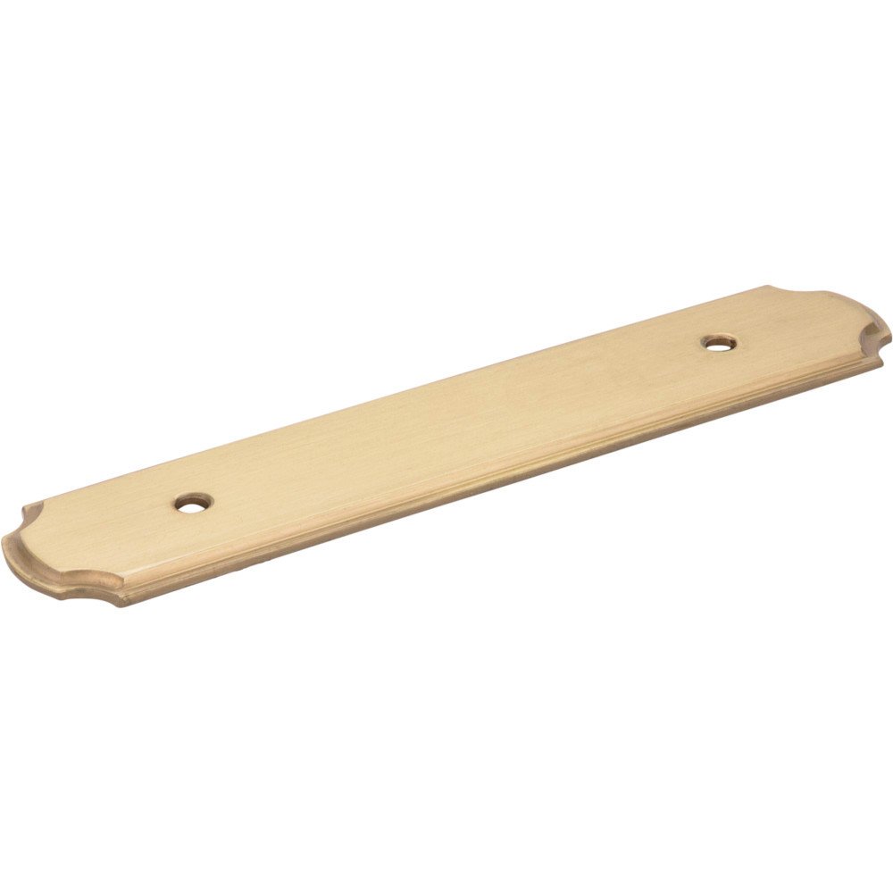 3 3/4" Centers Plain Handle Backplate in Satin Brass