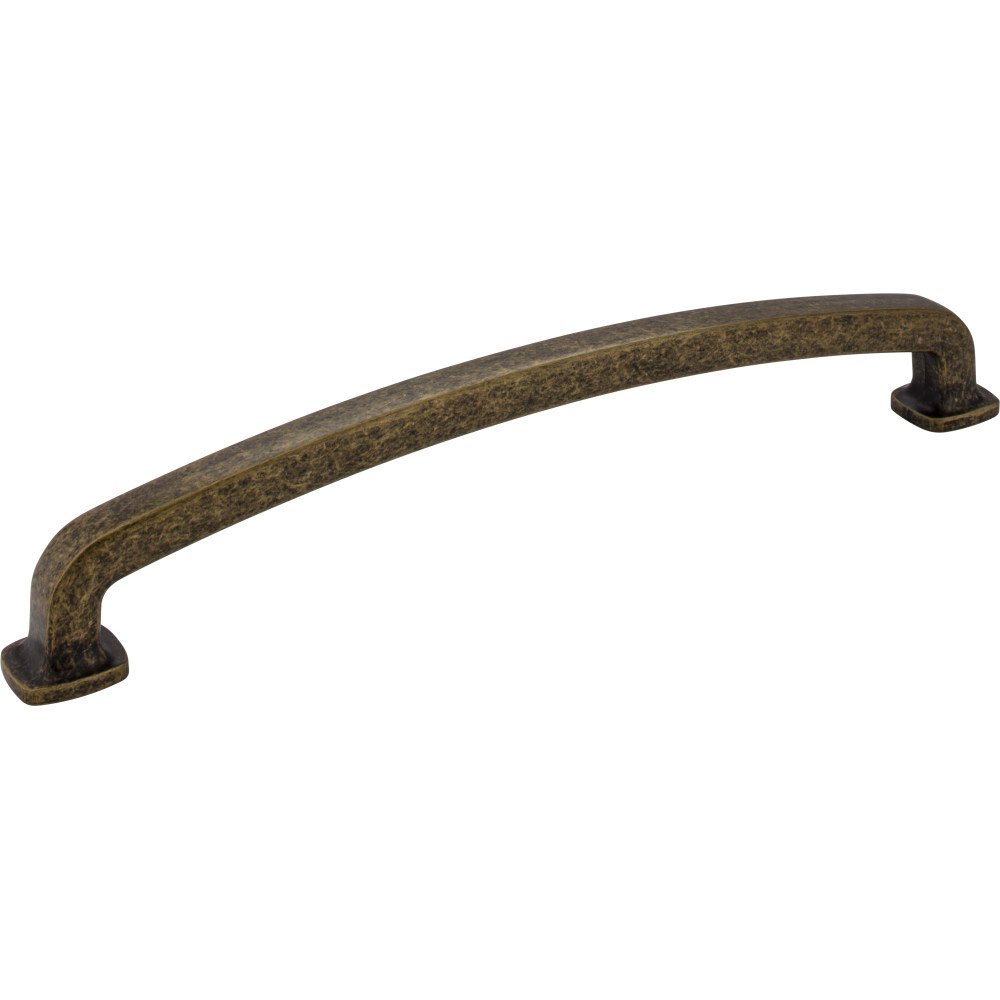 12" Centers Forged Look Flat Bottom Appliance Pull in Distressed Antique Brass