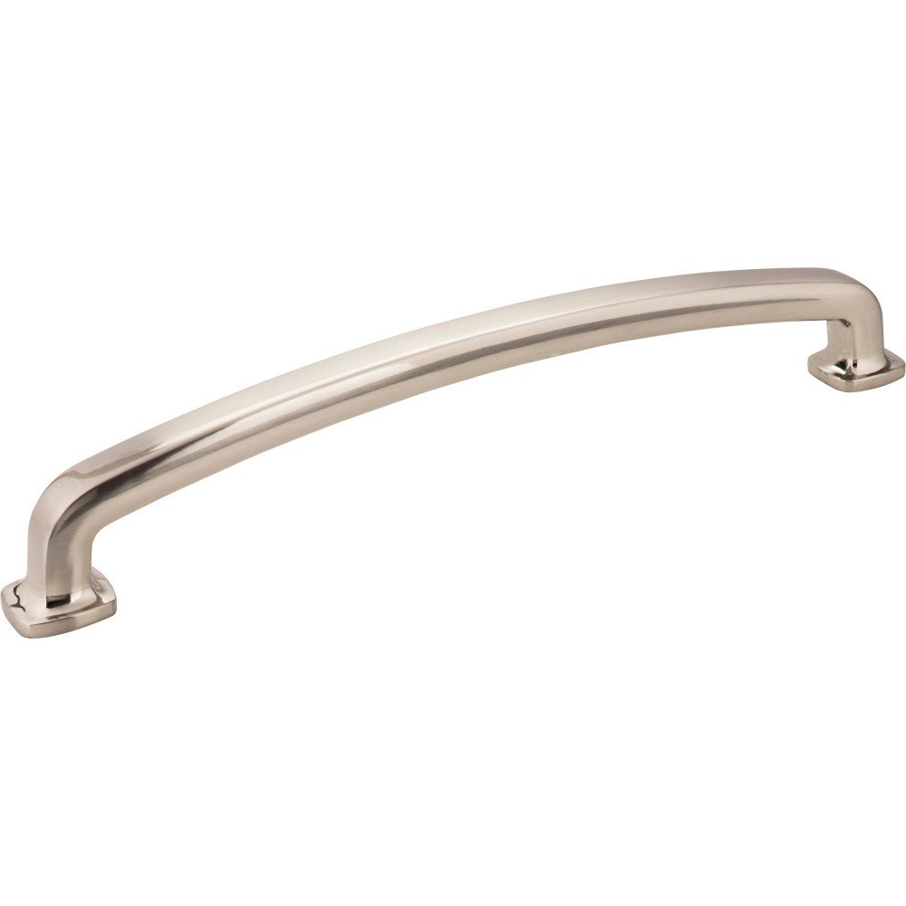 12" Centers Forged Look Flat Bottom Appliance Pull in Satin Nickel