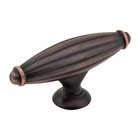 2 5/8" Ribbed Cabinet Knob in Brushed Oil Rubbed Bronze
