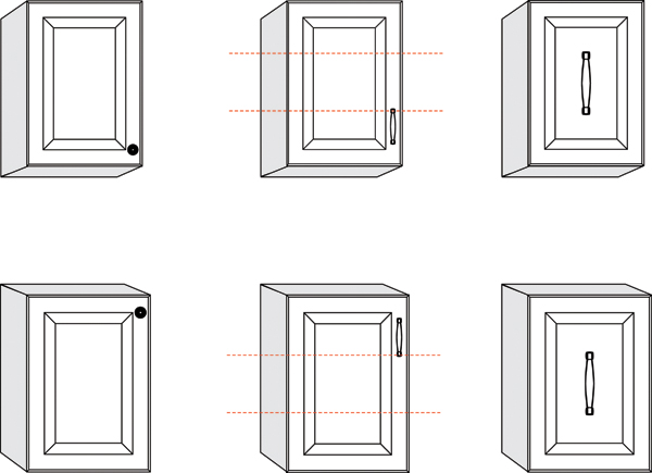 Cabinet Hardware Installation Guide At, Cabinet Knob Placement Template