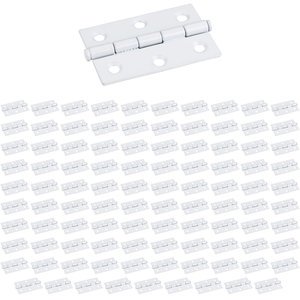 Hardware Resources - (100 PACK) 2-1/2" x 1-11/16" Butt Hinge in White