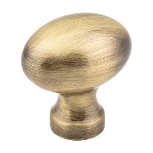 Jeffrey Alexander by Hardware Resources - Lyon - 1 3/16" Football Knob in Brushed Antique Brass