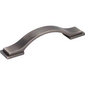 Jeffrey Alexander by Hardware Resources - Mirada - 3 3/4" Centers Strap Pull in Brushed Pewter