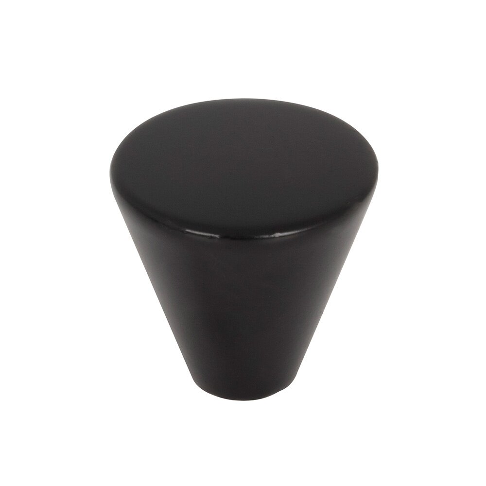 1" Diameter Conical Sedona Cabinet Knob in Matte Black