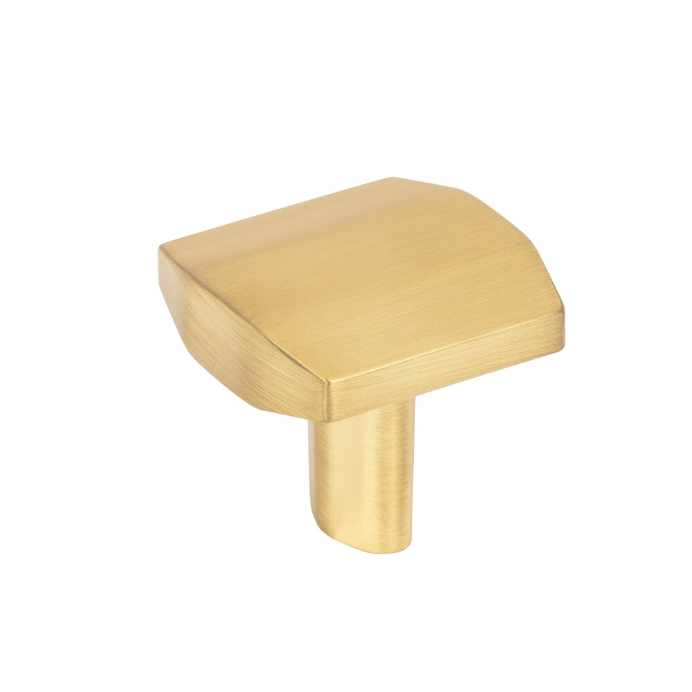 1-1/4" Square Knob in Brushed Gold
