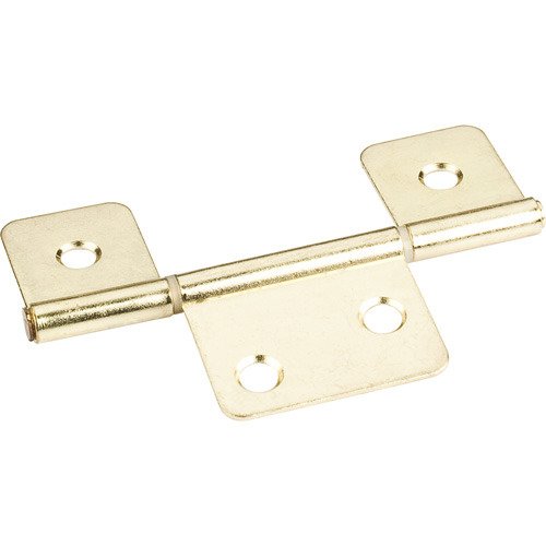 3-1/2" Three Leaf Non-mortise Hinge without Screws in Polished Brass
