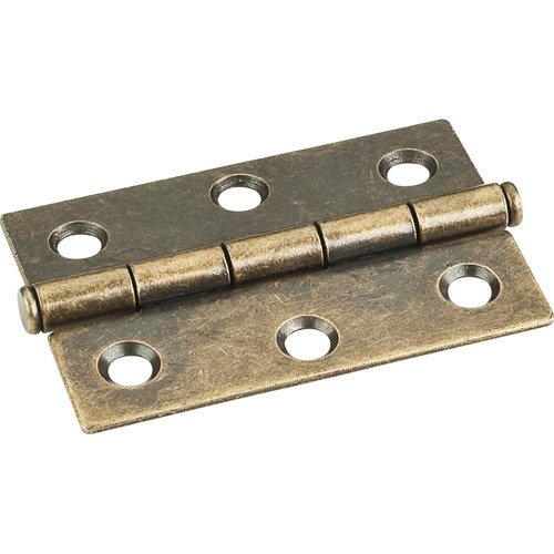 2-1/2" x 1-11/16" Butt Hinge in Brushed Antique Brass