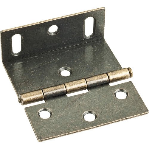 2-1/2" Wrap Around with Large Slotted Holes in Brushed Antique Brass