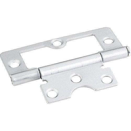 3" Swaged Loose Pin Non-mortise Hinge in Brushed Chrome