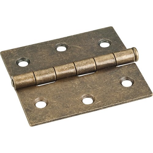 3" x 2-3/4" Butt Hinge in Brushed Antique Brass