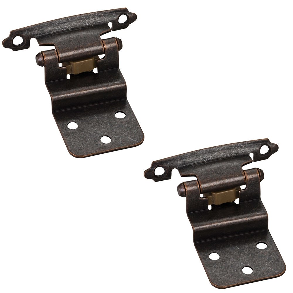 3/8 Inset Hinge in Brushed Oil Rubbed Bronze (PAIR)