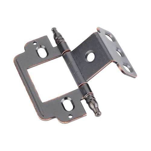 Full Inset Partial Wrap 3/4" Flush Hinge with Decorative in Brushed Oil Rubbed Bronze